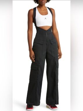 Jordan 23 Engineered Chicago Women's Corset Flight Jumpsuit Size Small Black